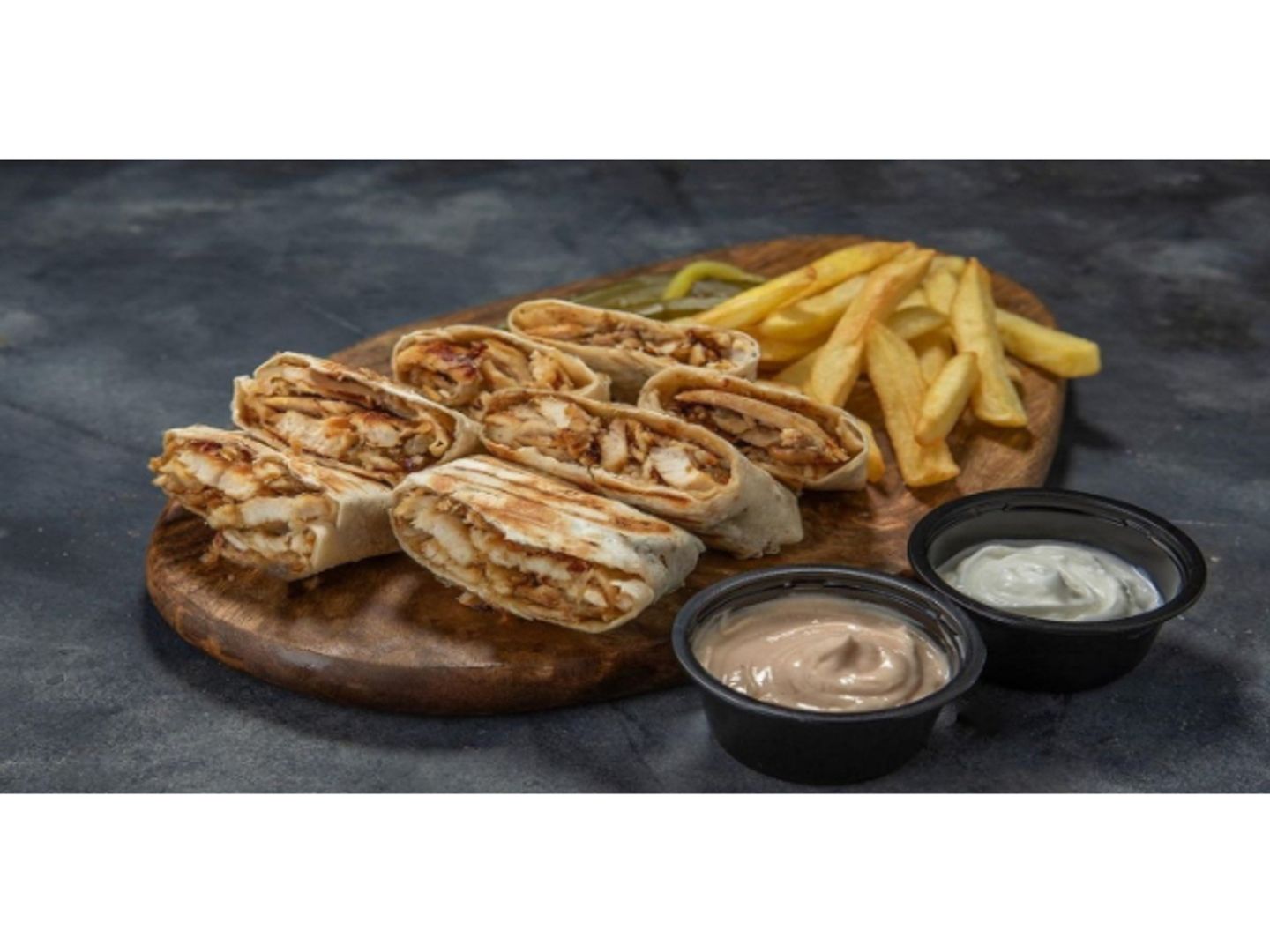 صحن شاورما دجاج وسط