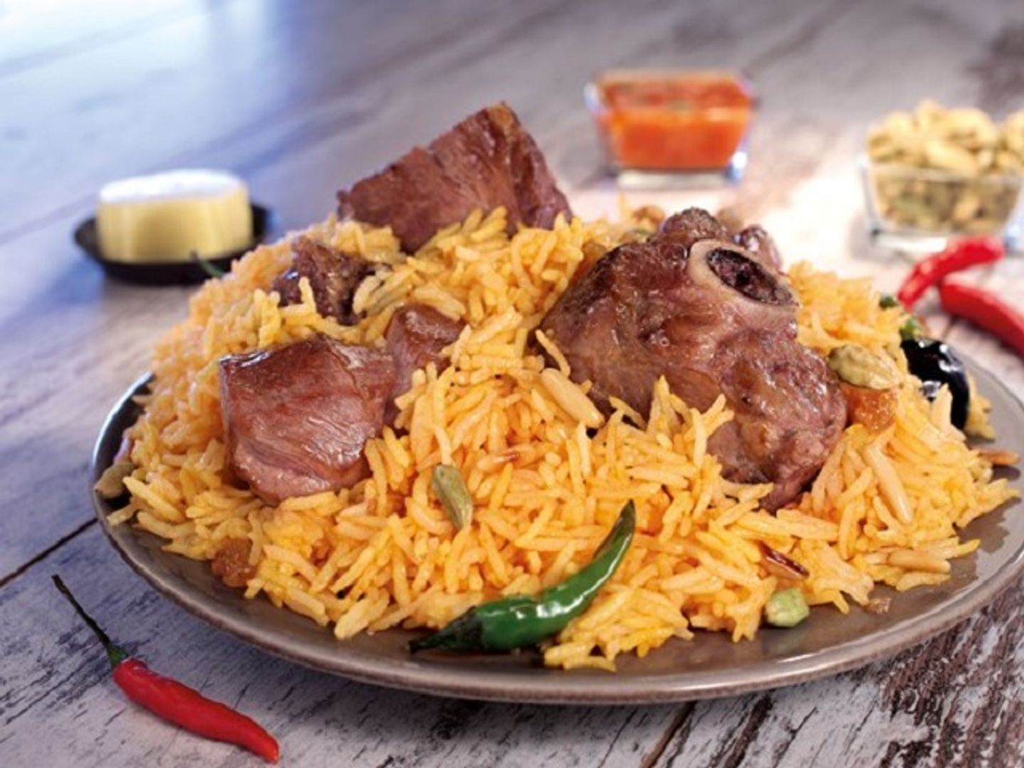 كبسة لحم مع الارز