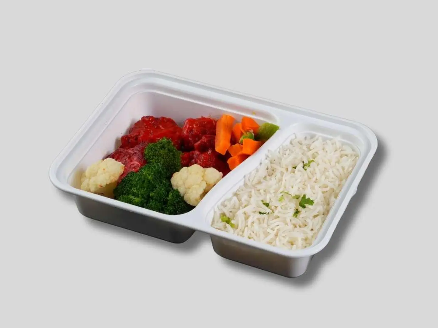 وجبة أرز أبيض دجاج