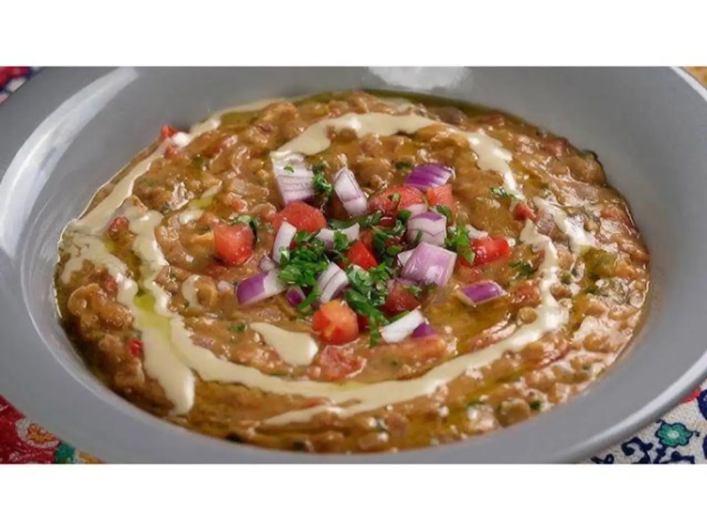 Bean With Tahini Dish