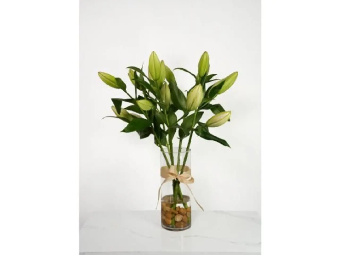 Elegant White Casablanca Vase