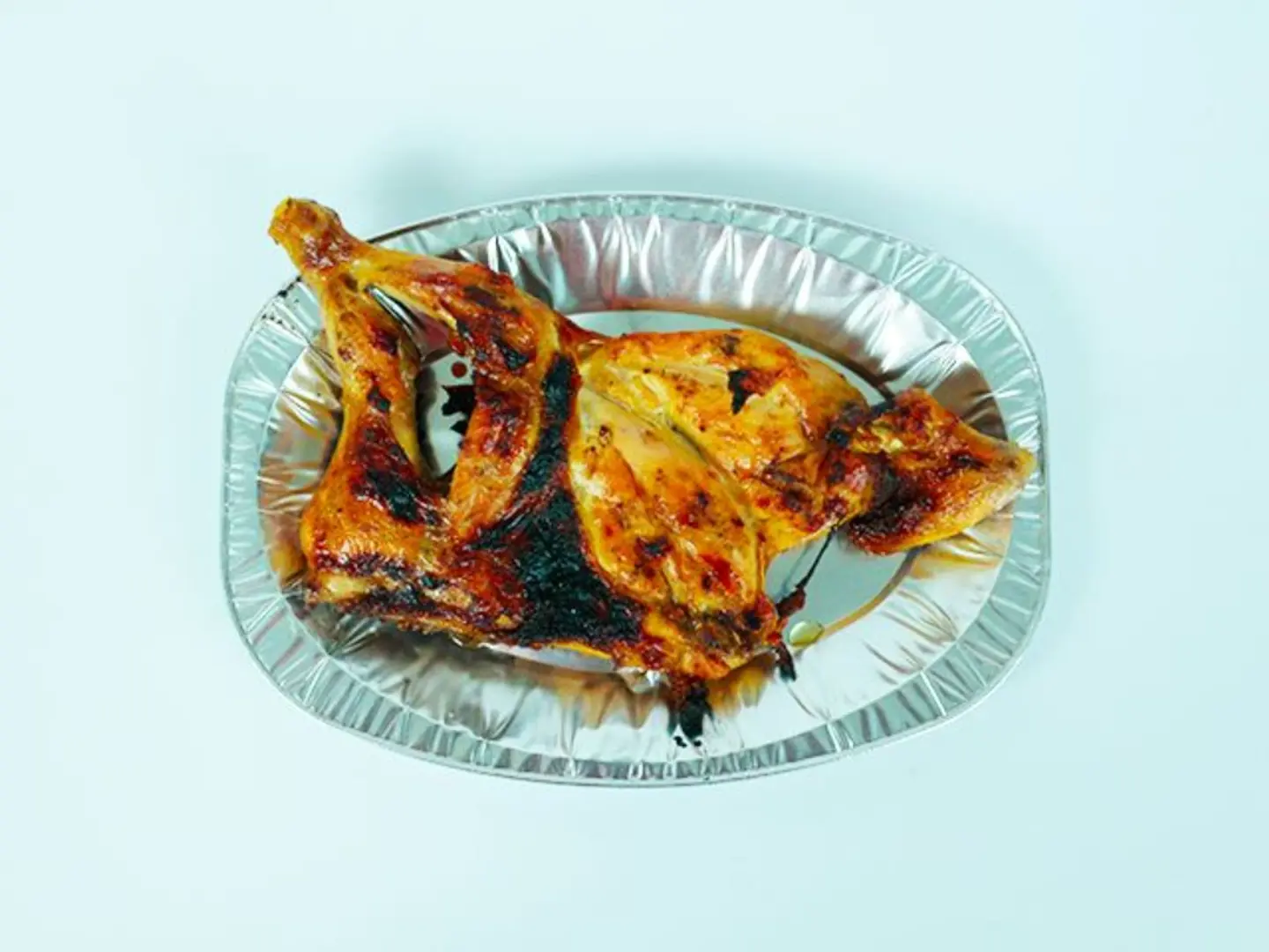 نص دجاج على الفحم بدون رز