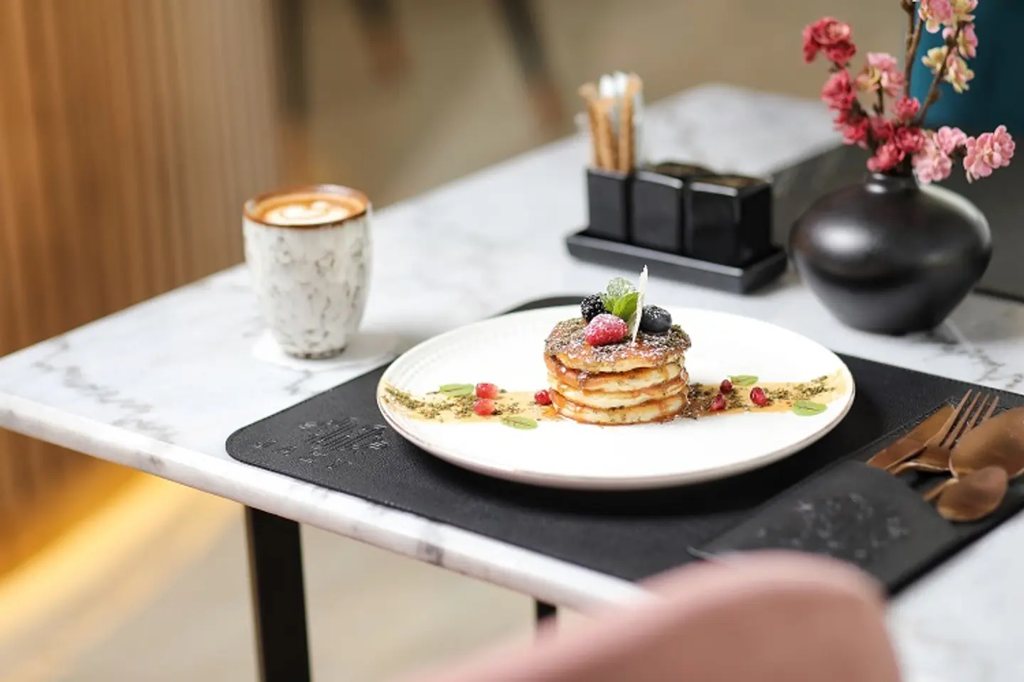 Pancake With Thyme And Caramel