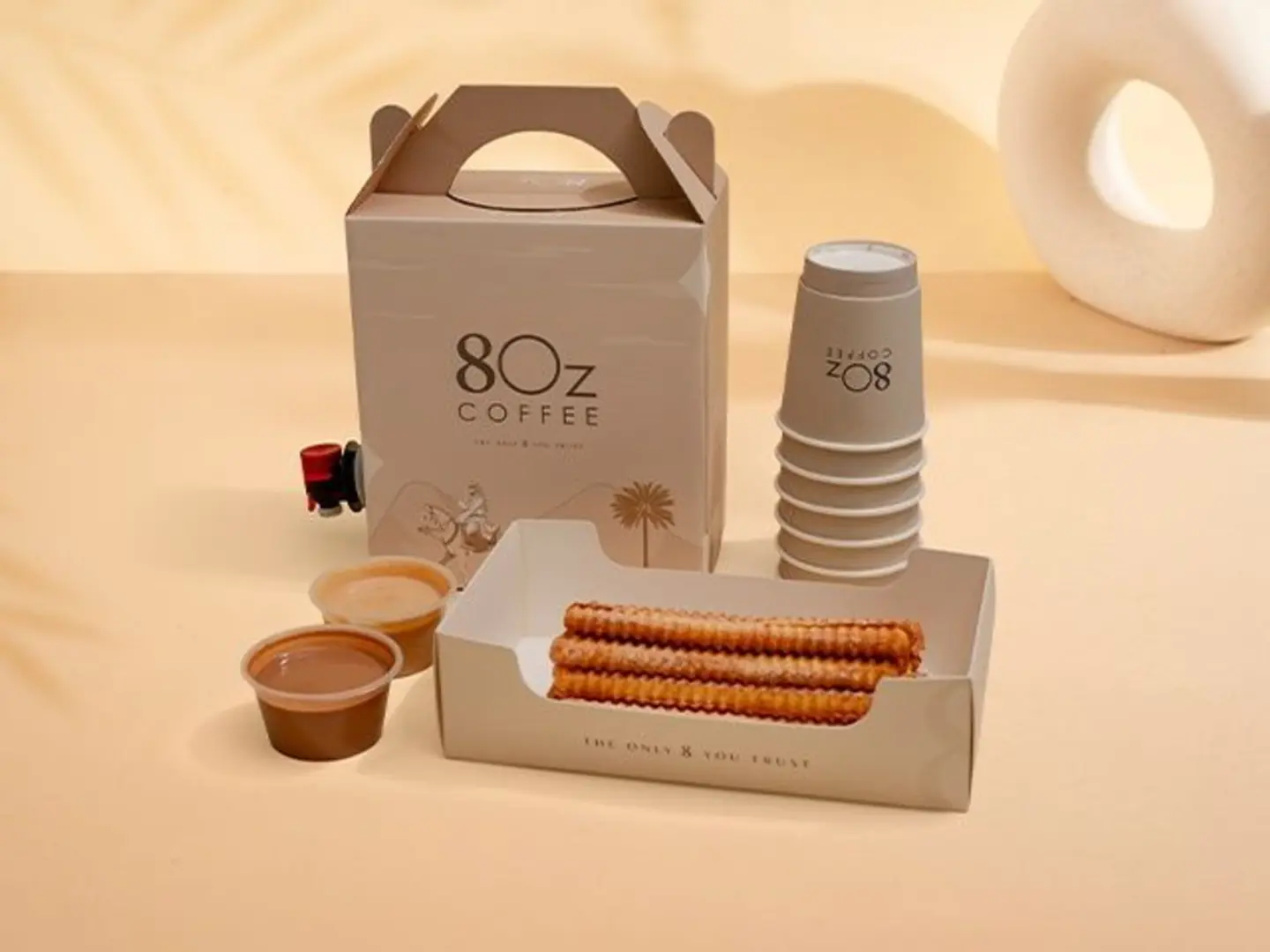 بوكس اصابع الوافل مع بوكس قهوة