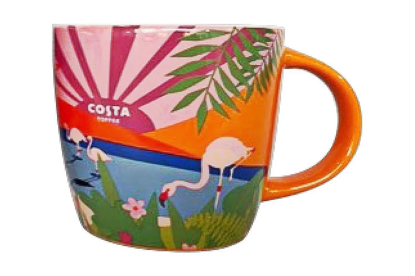 Ceramic Flamingo Summer Cup