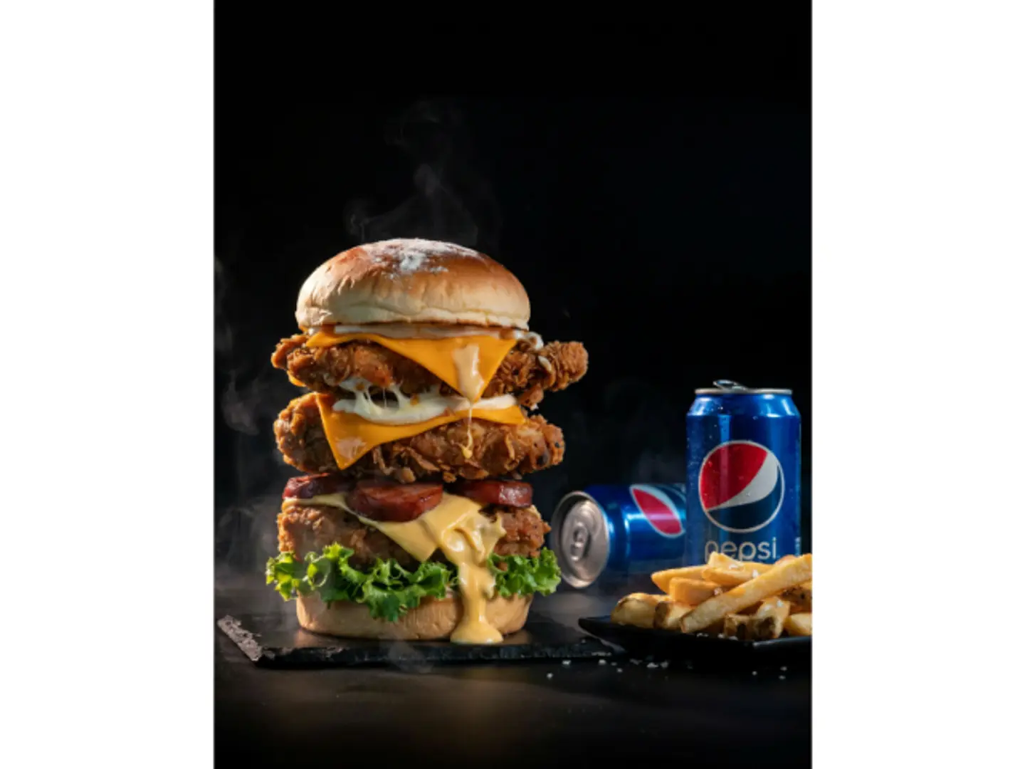 Four Cheese Chicken Burger