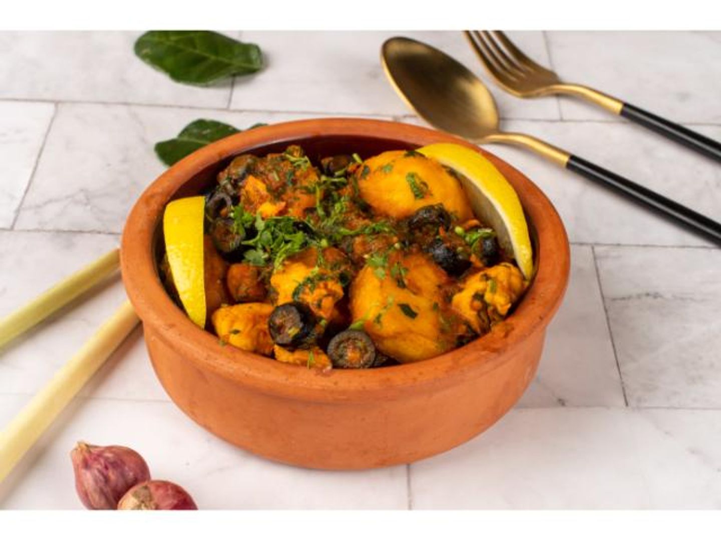 Chicken Tagine With Potatoes And Olives