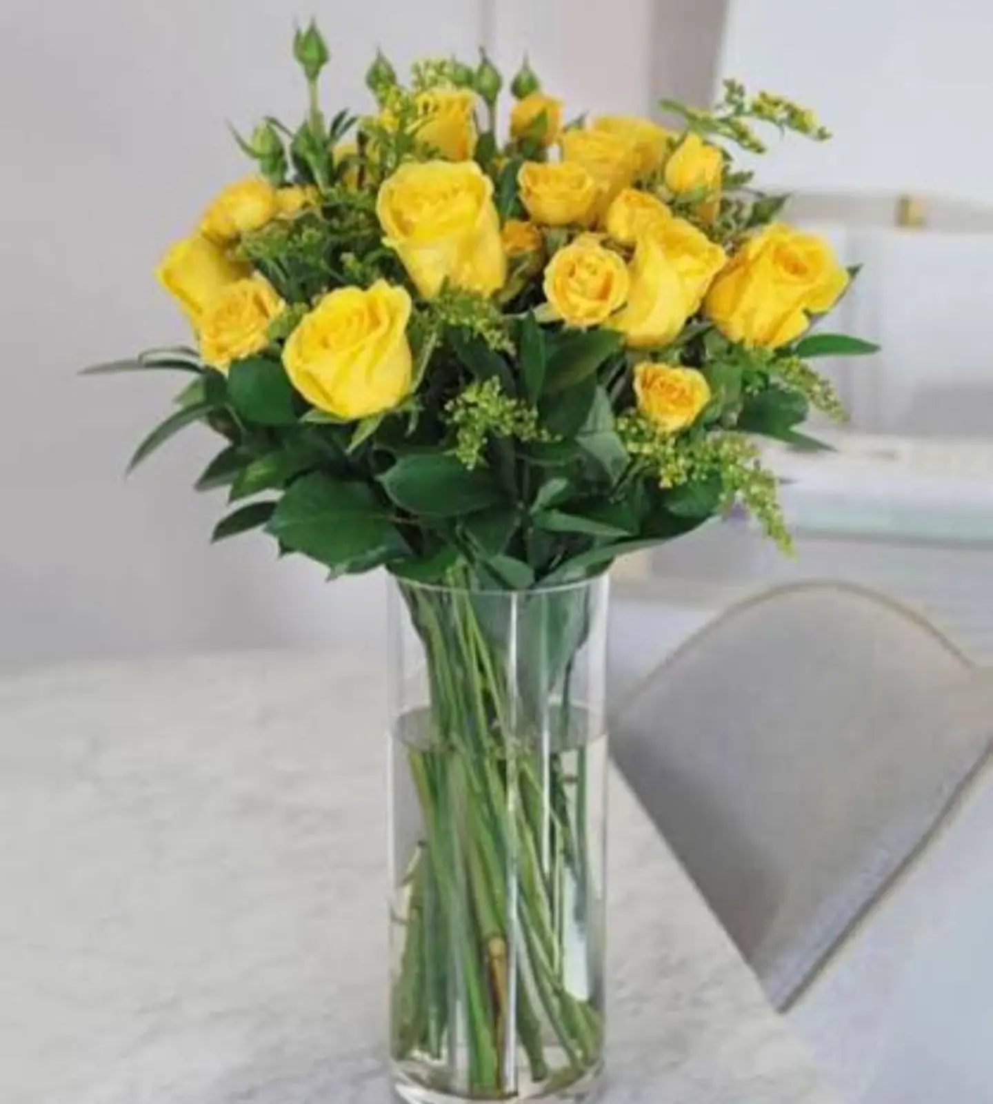 Yellow Rose Vase