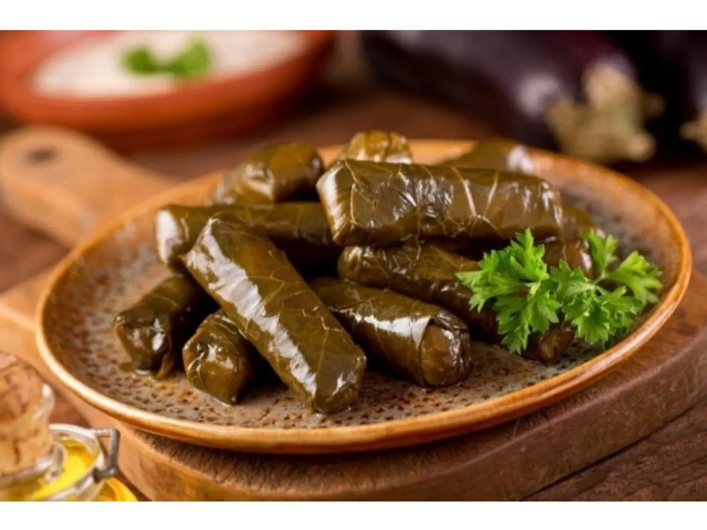 Stuffed Grape Leaves Plate