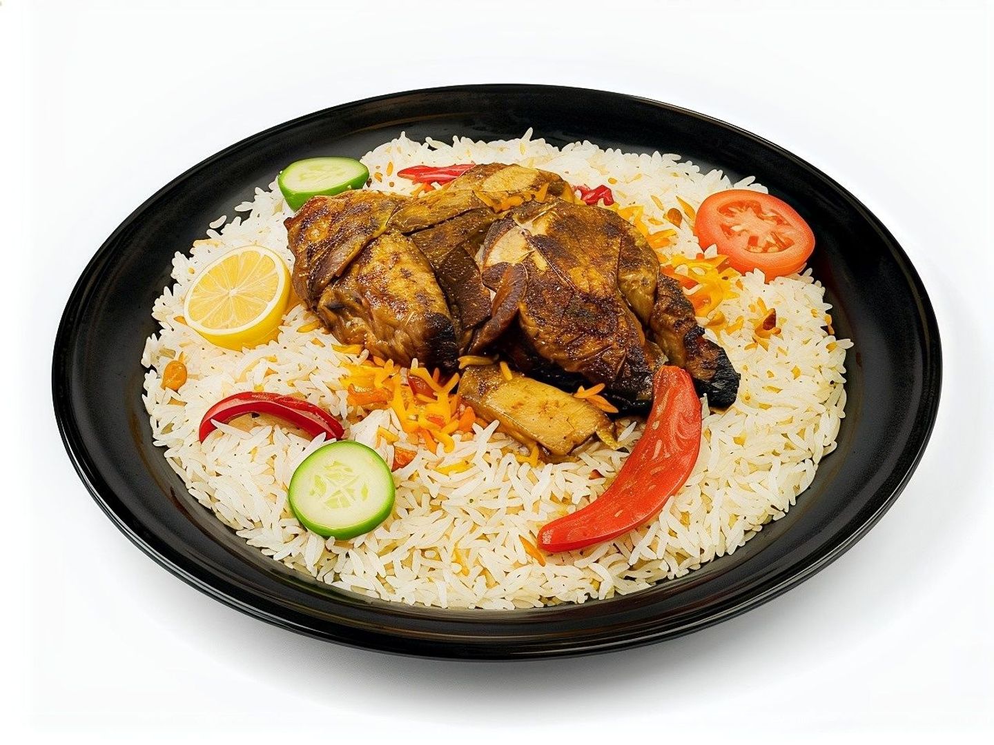 حبة دجاج حنيذ مع الرز