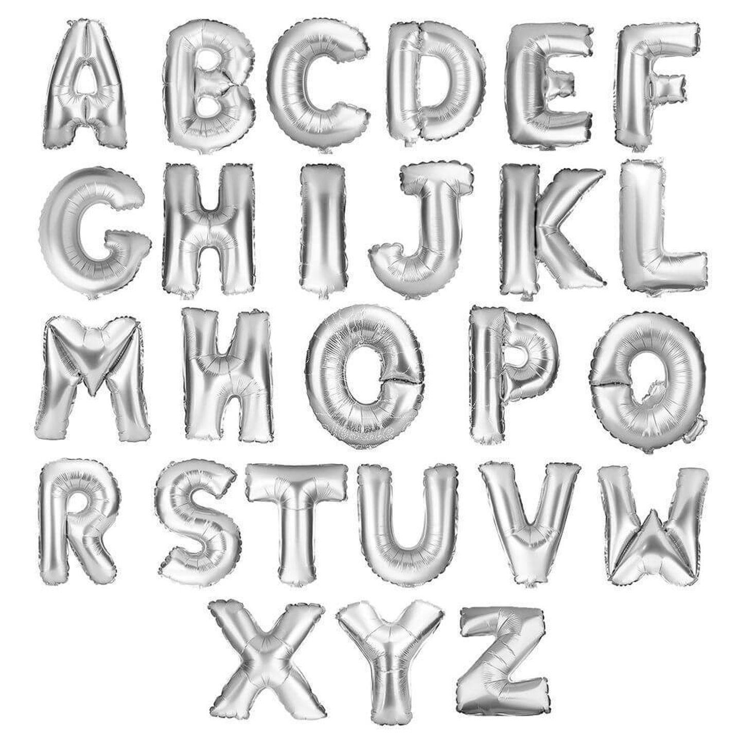 Silver Letters Balloon