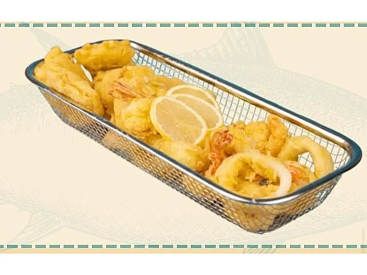 Fried Mixed Seafood With Sauce