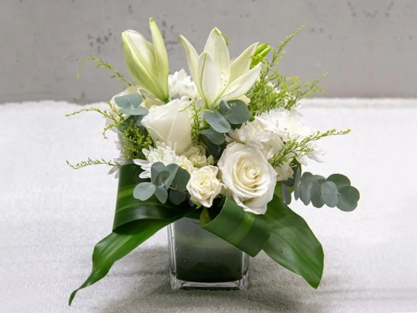 White Flower Vase