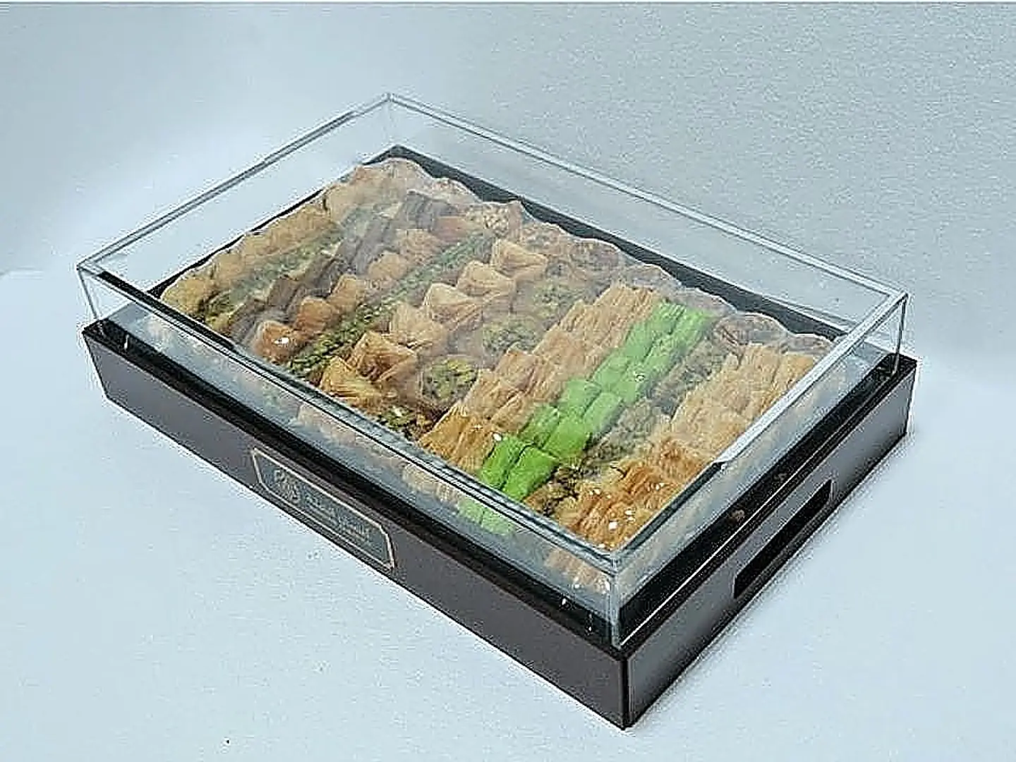 Luxury Assorted Baklava Serving Tray (With Clear Lid) Large