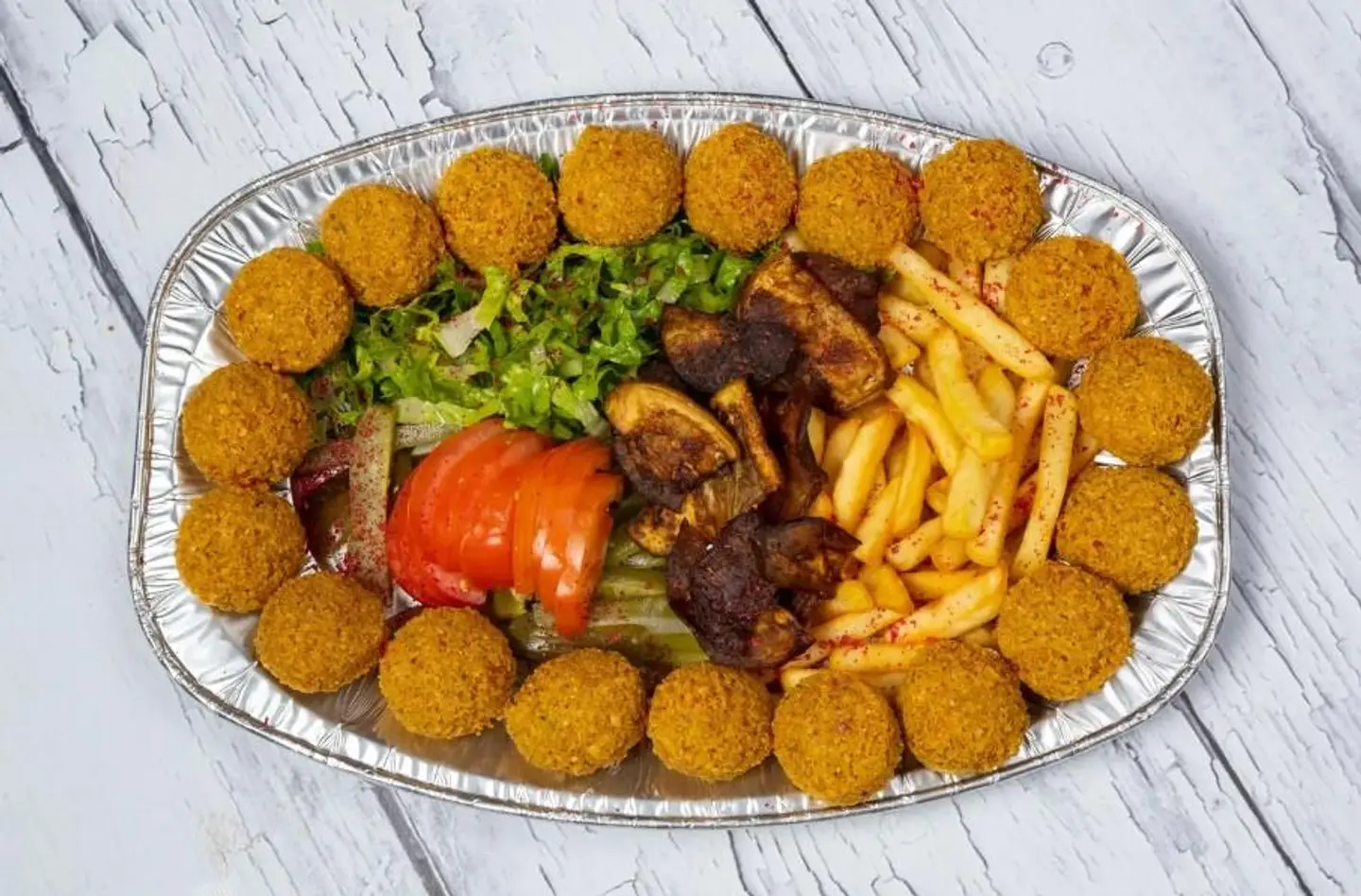 صحن فلافل عربي وسط