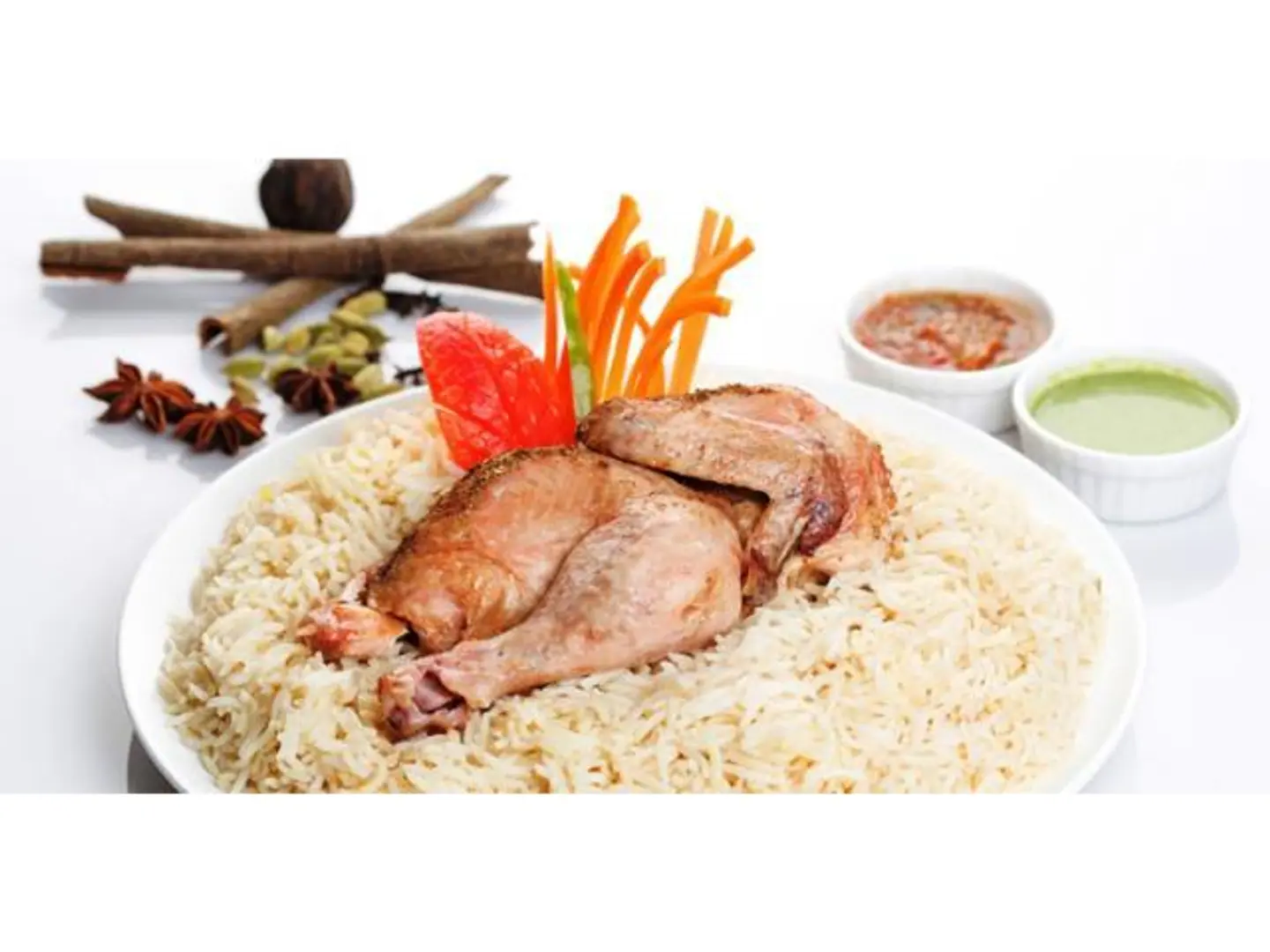 نص حبة دجاج حنيذ مع الأرز