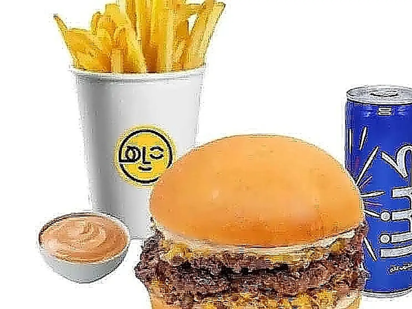 وجبة برجر دبل دجاج مع الجبن