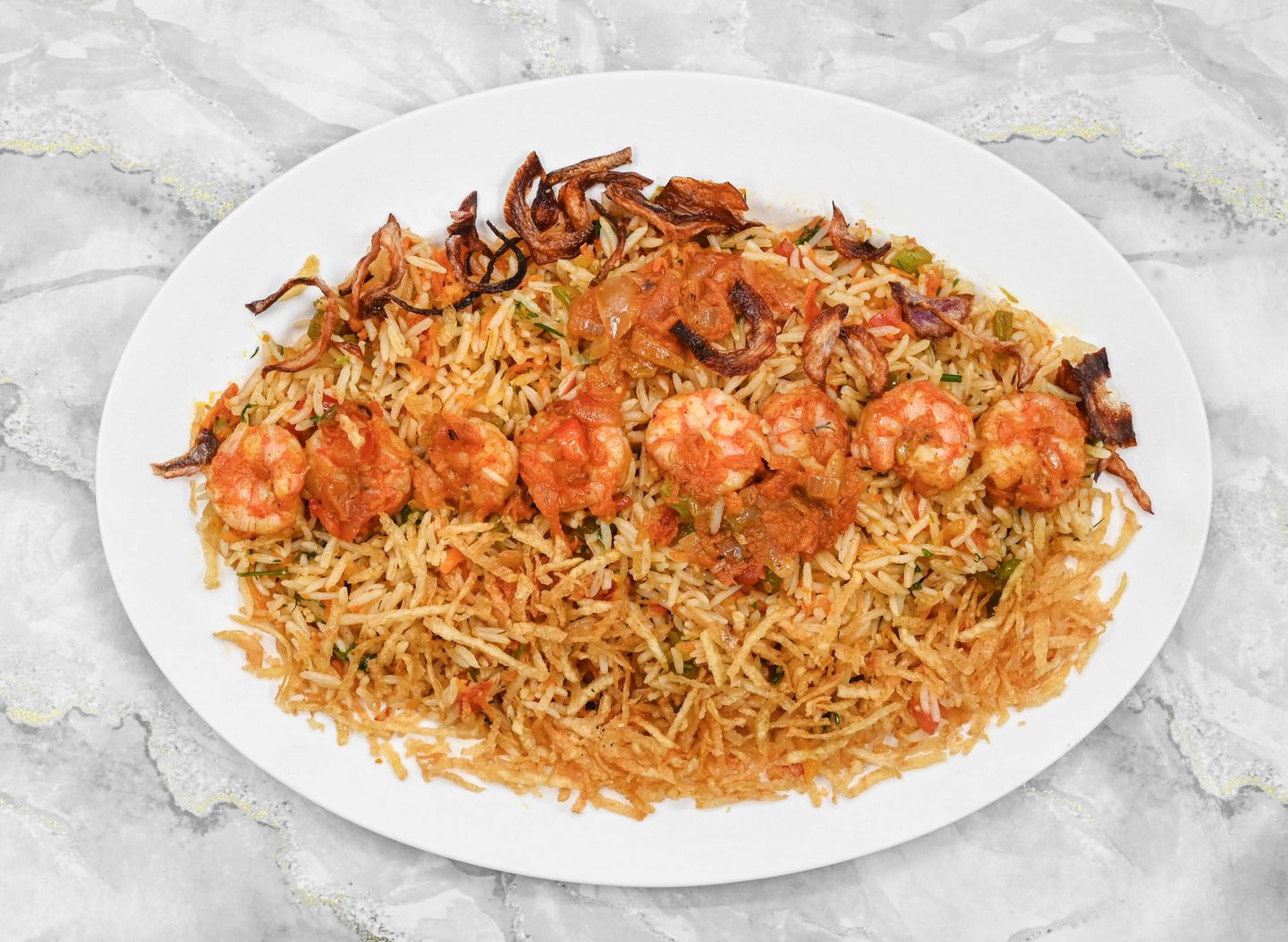 أرز فخر البحار بالجمبري