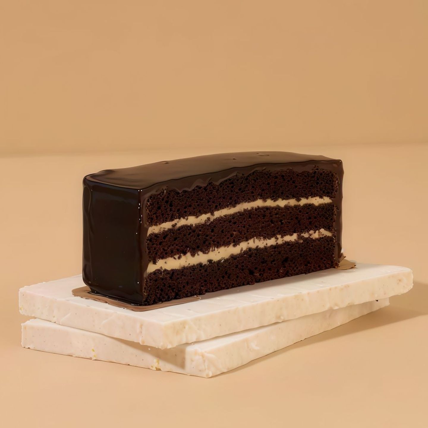 Slice Cake Chocolate Vanila
