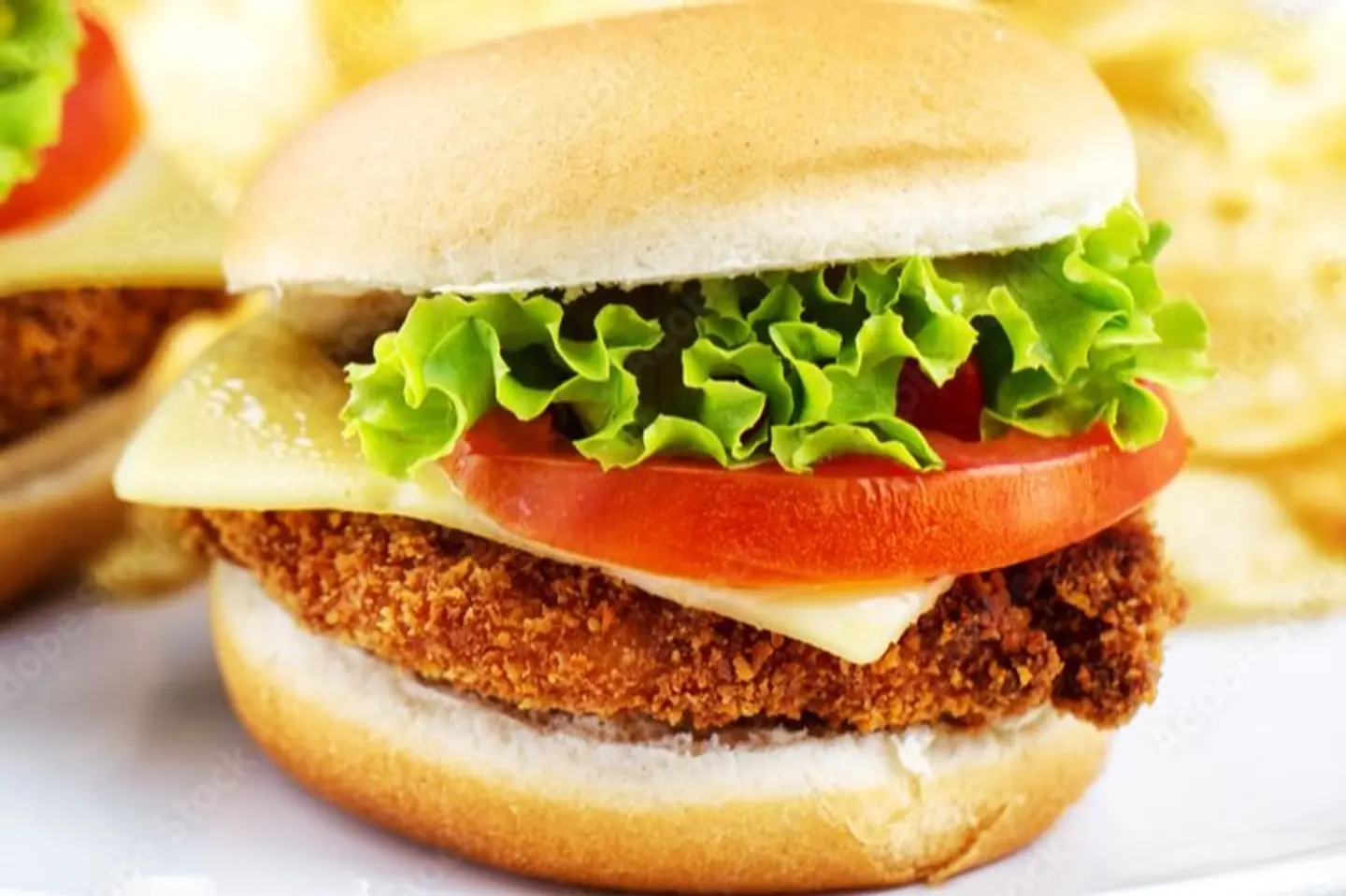 برجر دجاج مع الجبن