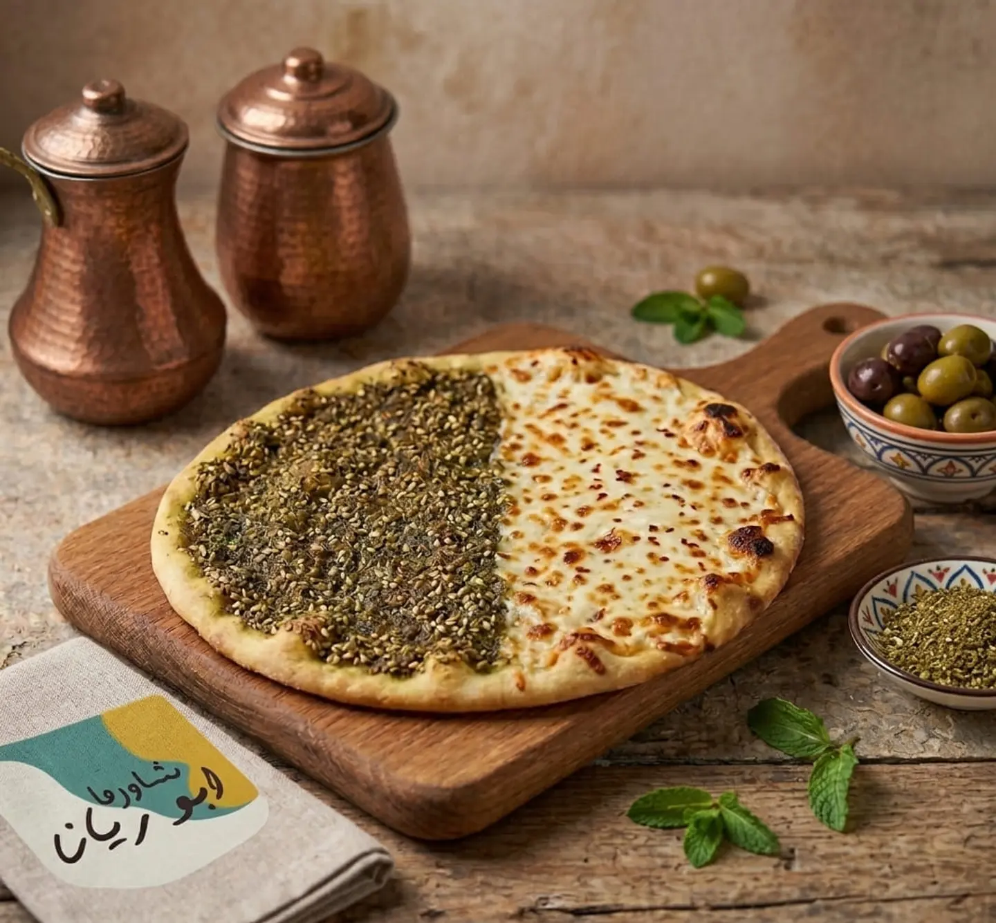 Manqosha Zaatar With Cheese