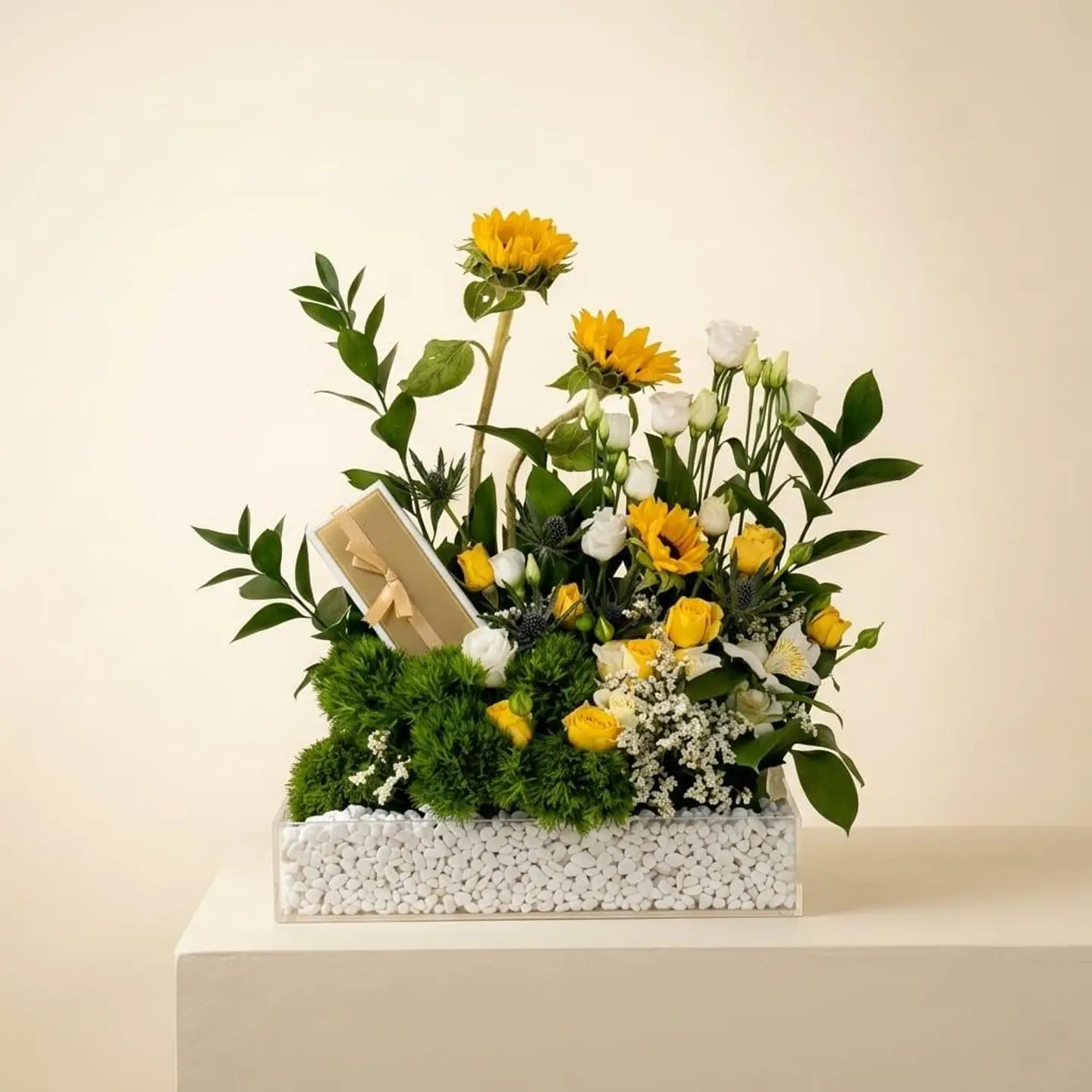 Garden With Natural Flower Arrangement