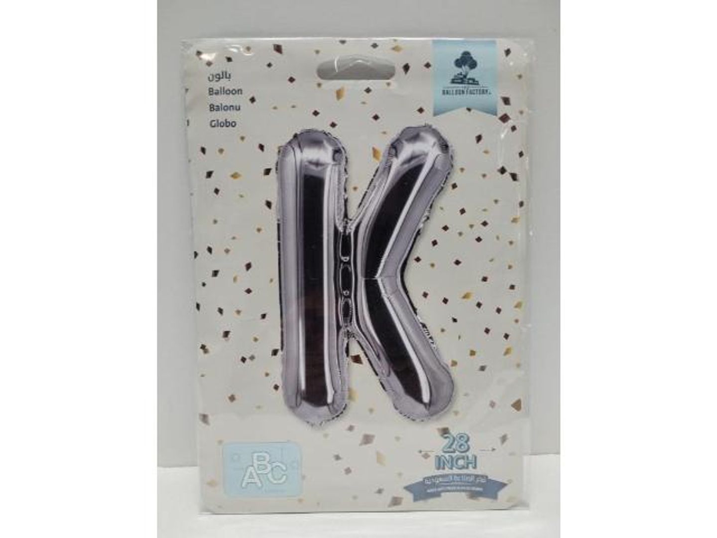 Silver Balloon Letter K