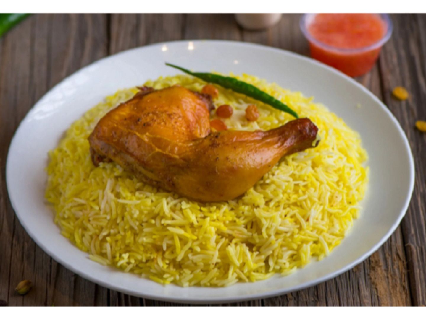 ربع دجاج شواية مع رز