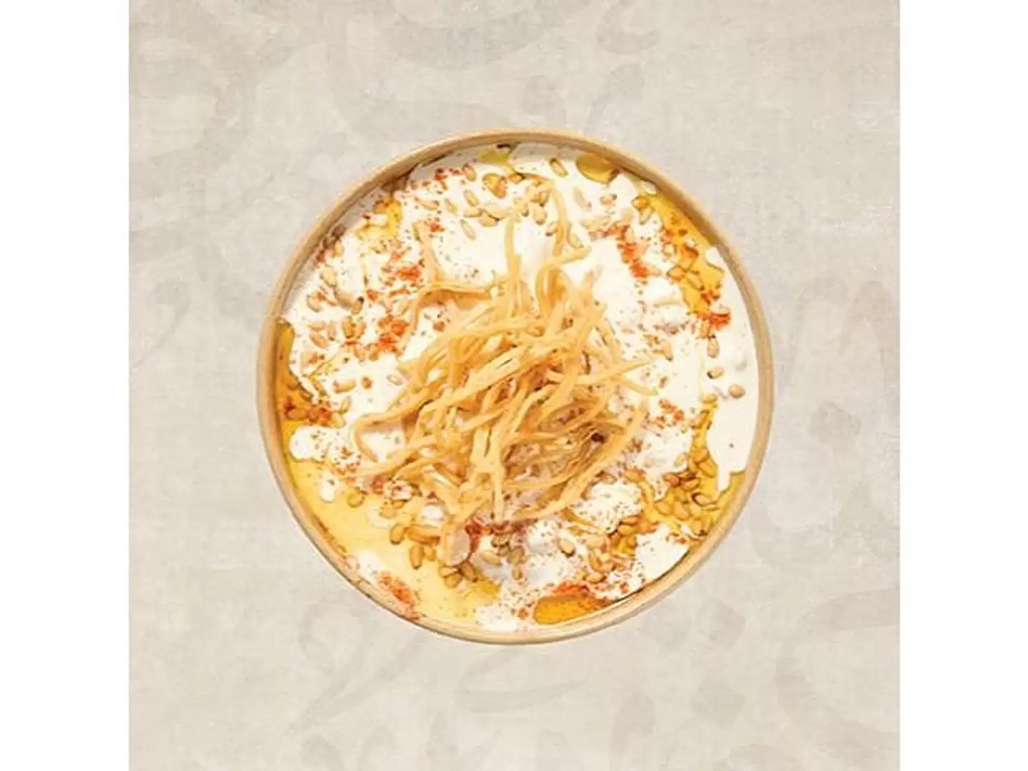 Hummus Fatteh With Pine Nuts