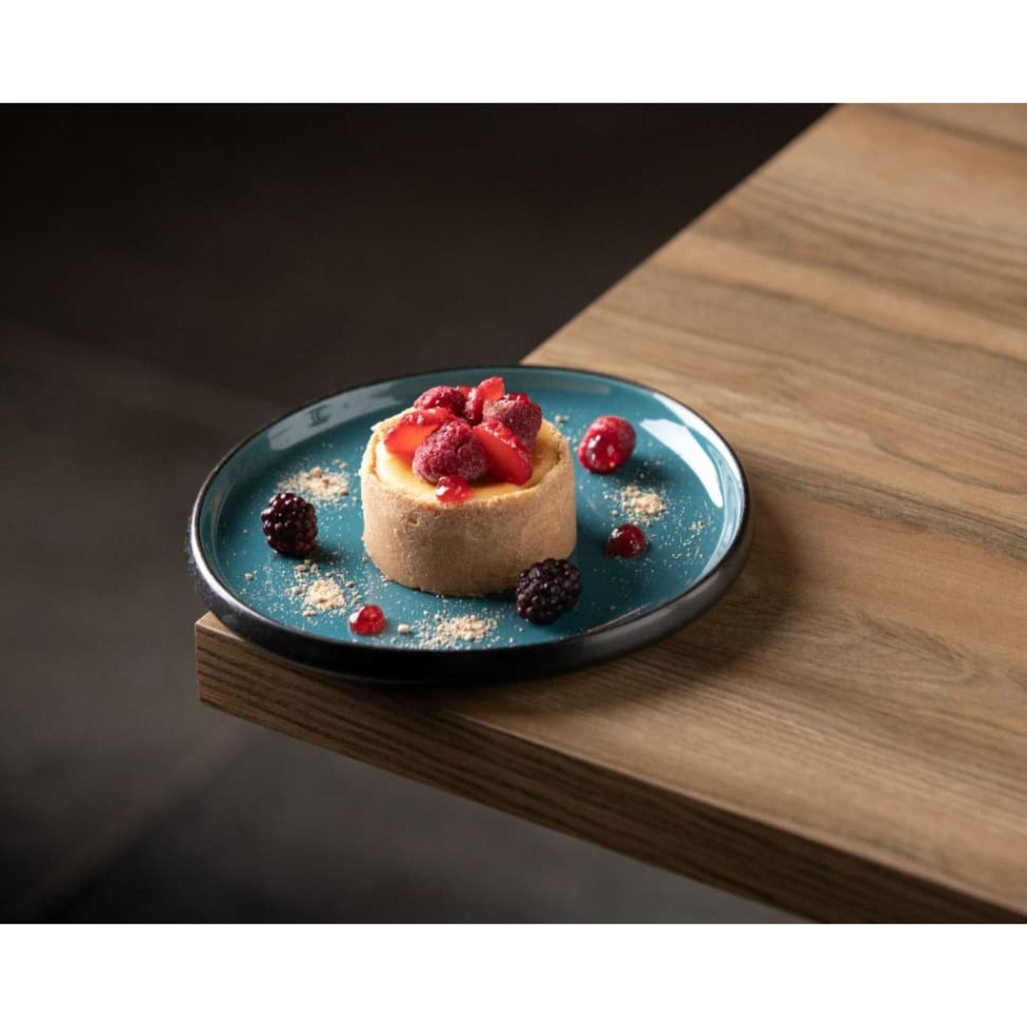 Baked Red Raspberry Cheesecake