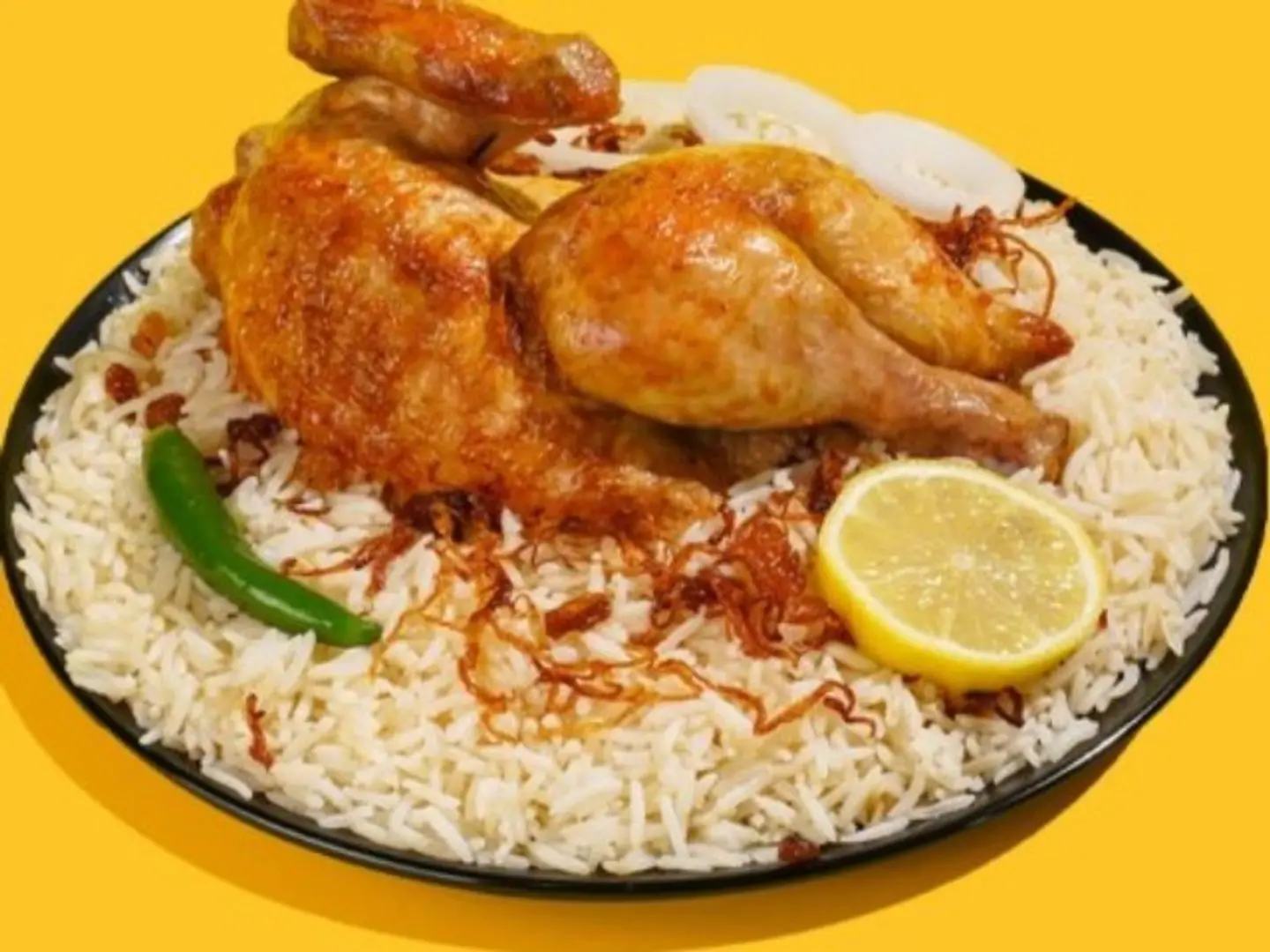 Half Grilled Chicken, Peshawar Rice