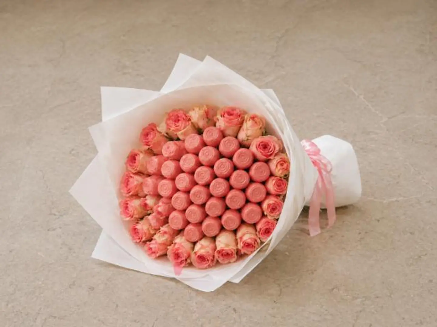 Flower And Chocolate Bouquet