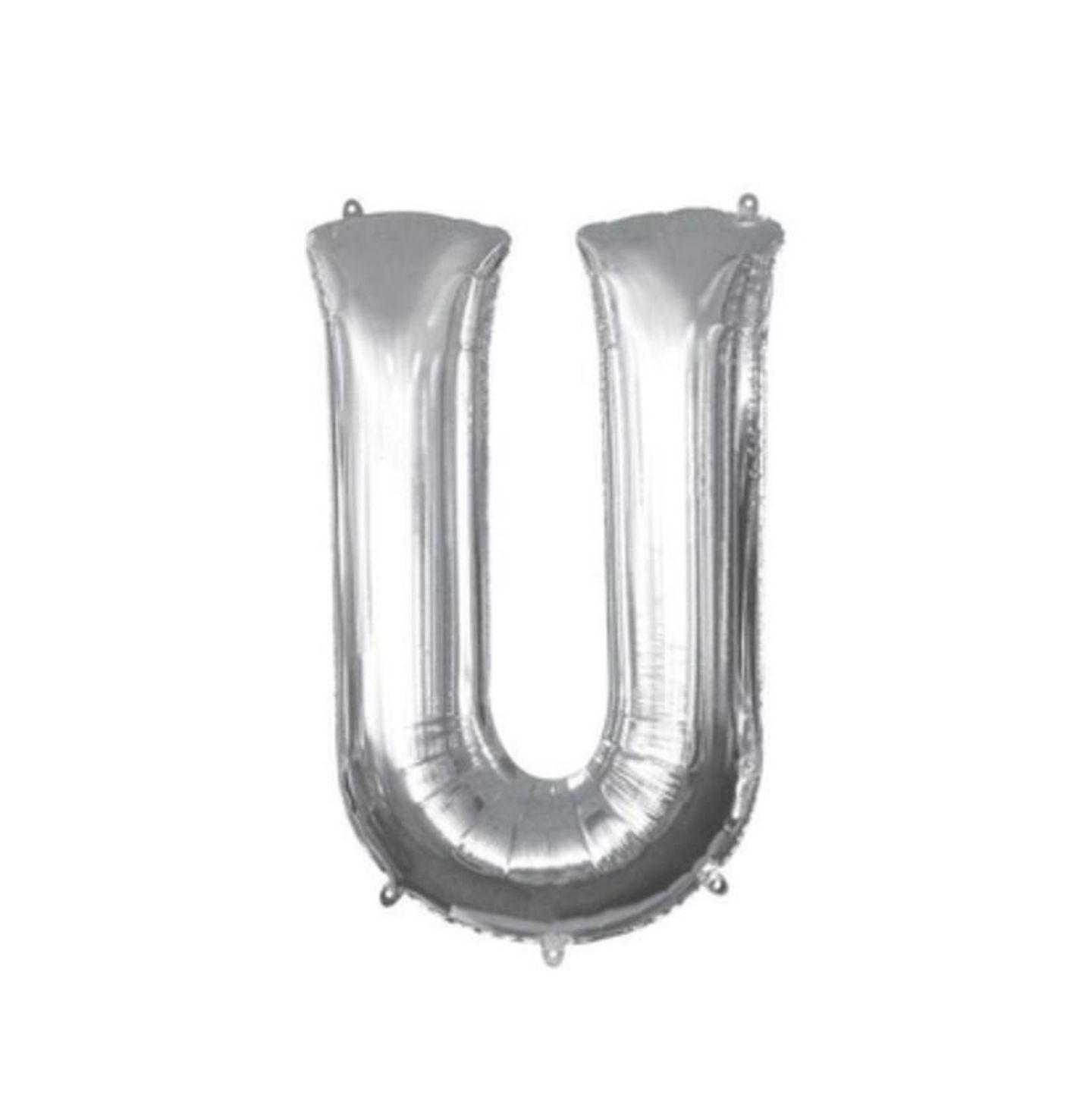 Letter U Silver  Balloon