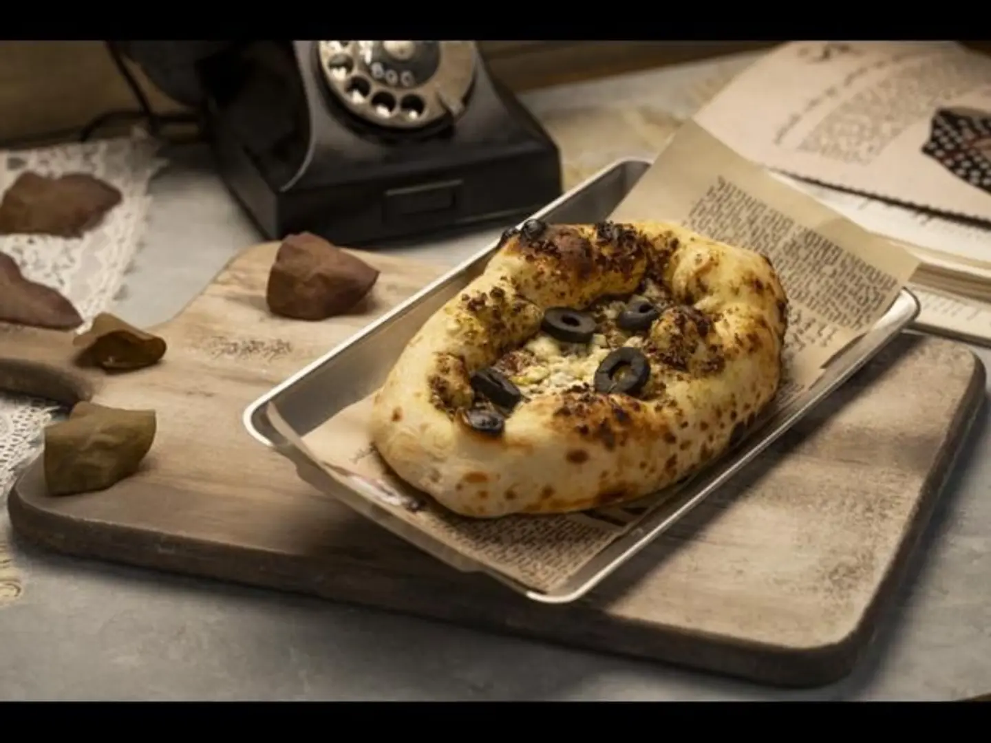 بيتزا زعتر جبن عكاوي