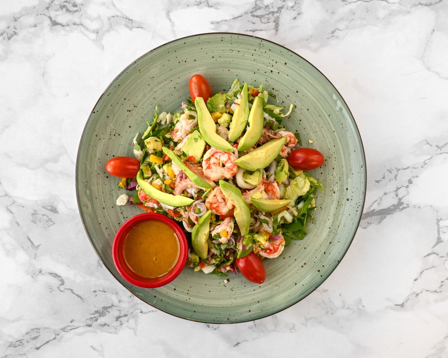 Seafood Salad With Avocado Sauce