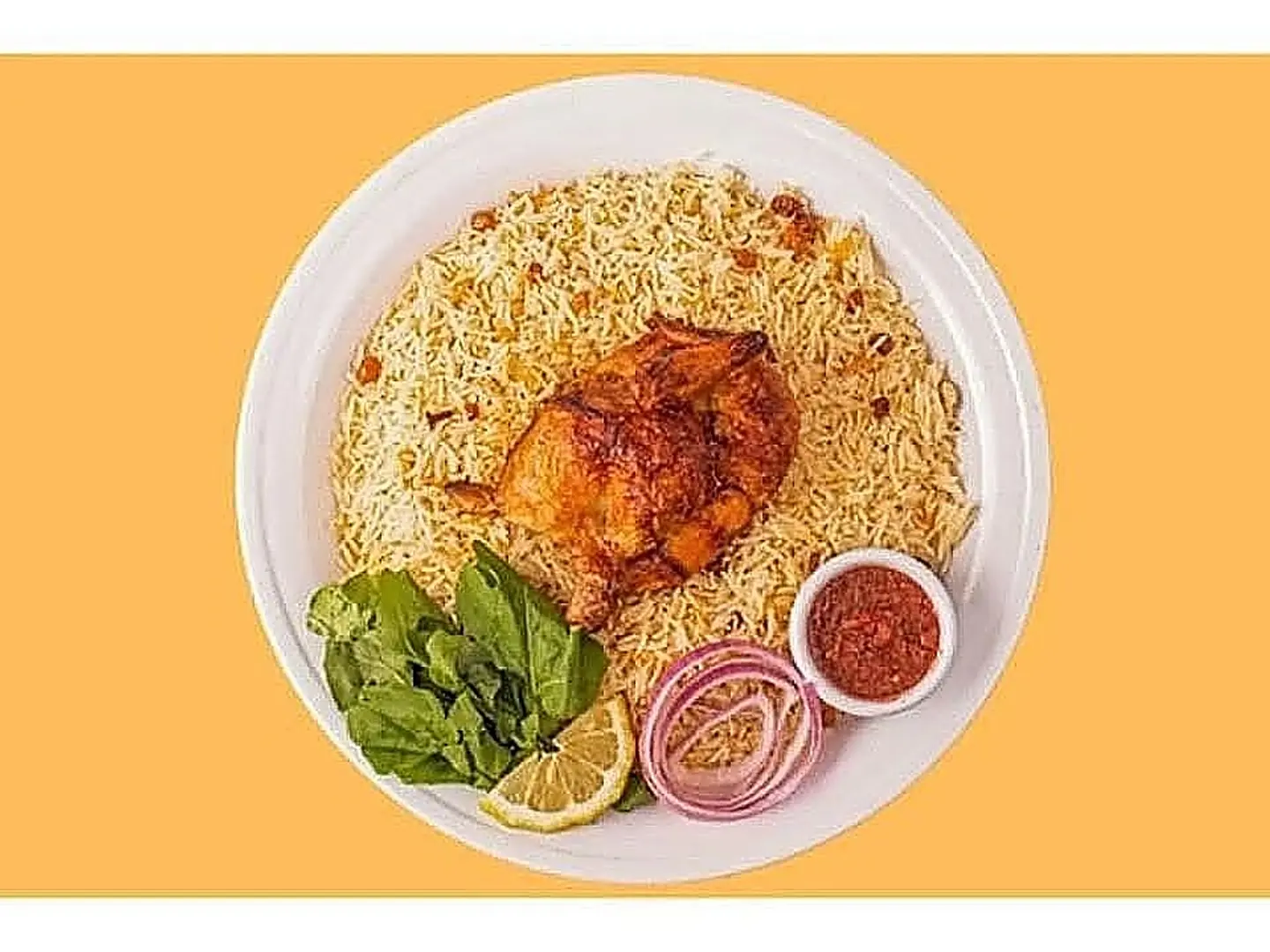 Half Chicken Meal With Rice And Vegetables