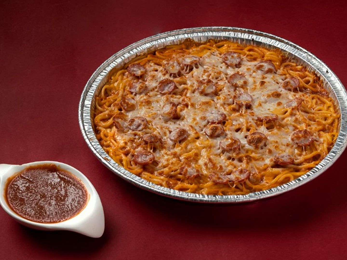 Pasta Pizza With Sausage