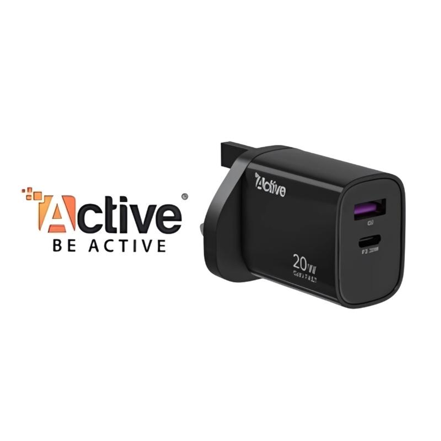 شاحن جداري أسود اكتيف تايب سي يو إس بي إيه دبليو-20