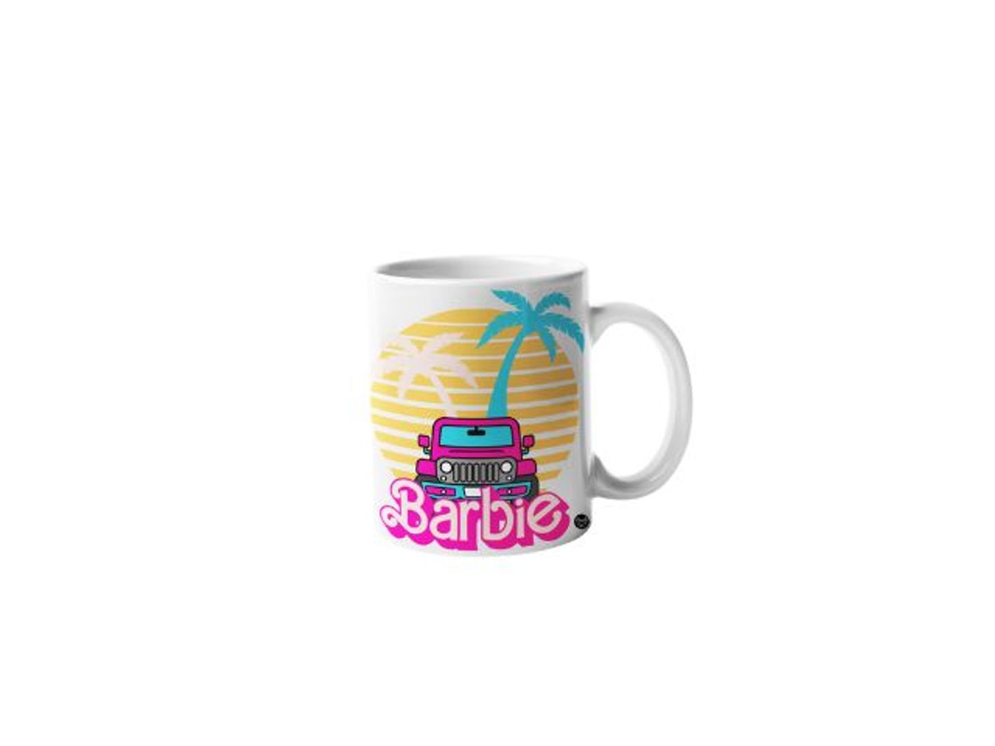 Barbie Car Mug White