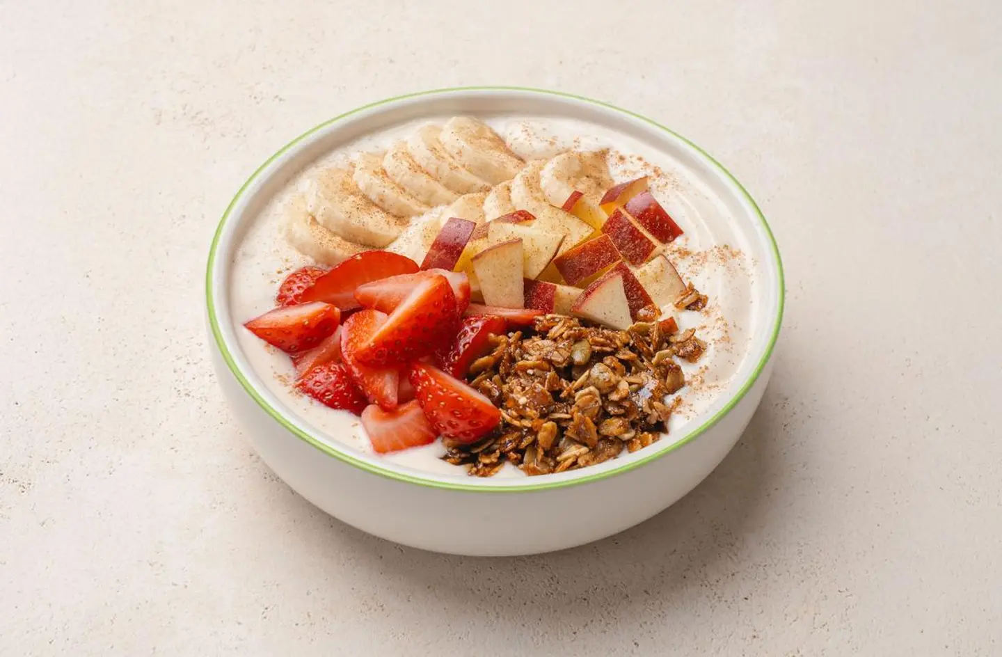 وعاء اللبن بالتفاح والقرفة