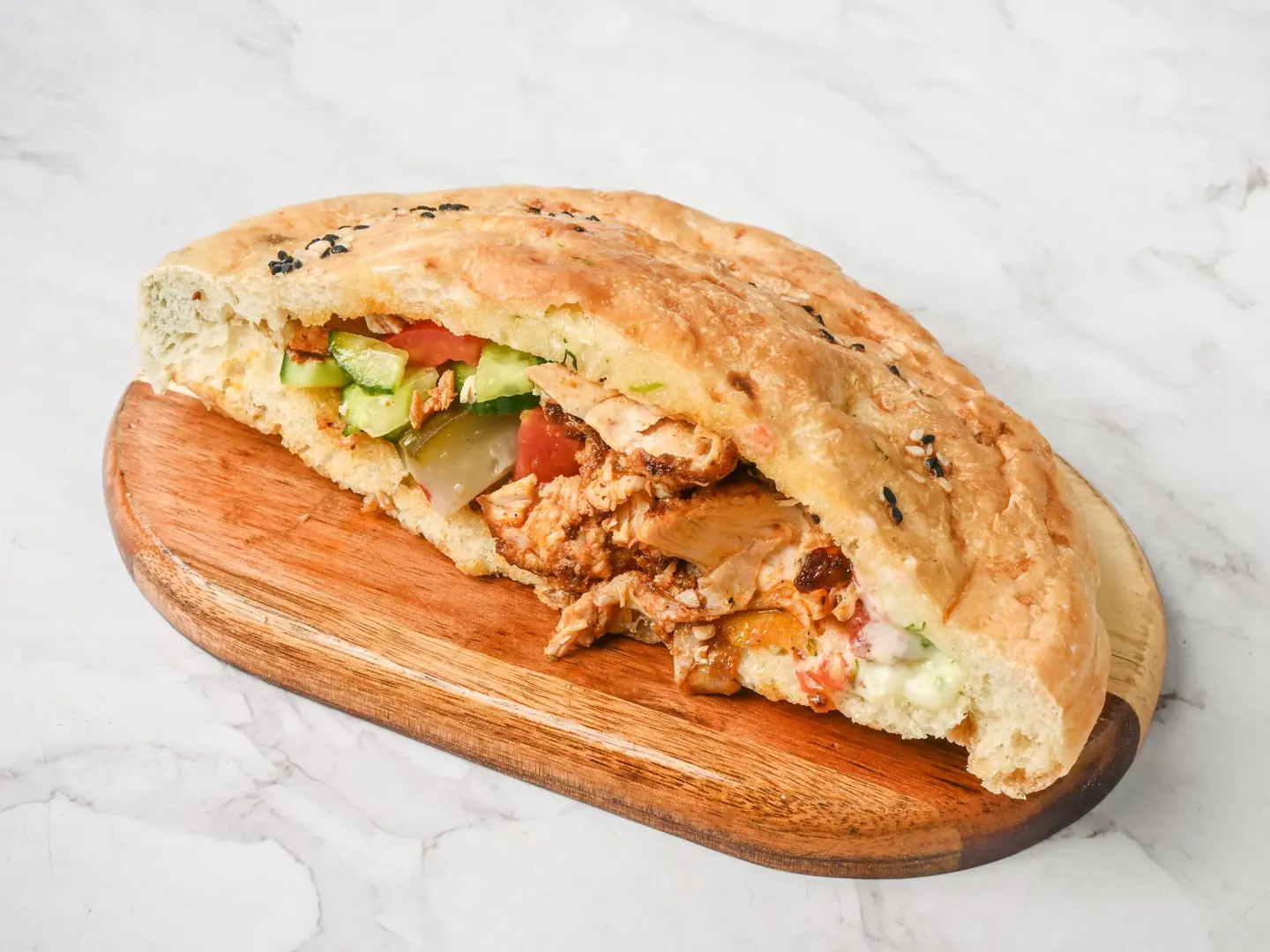 شاورما بالخبز الأوزبكي