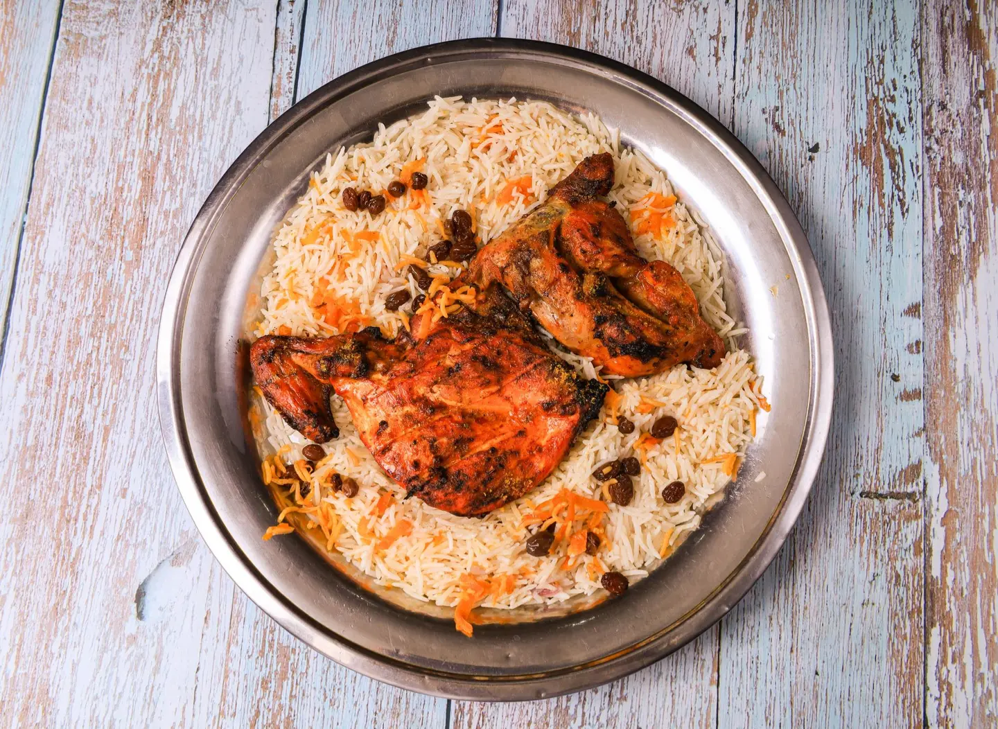 Half Charcoal Chicken With Rice