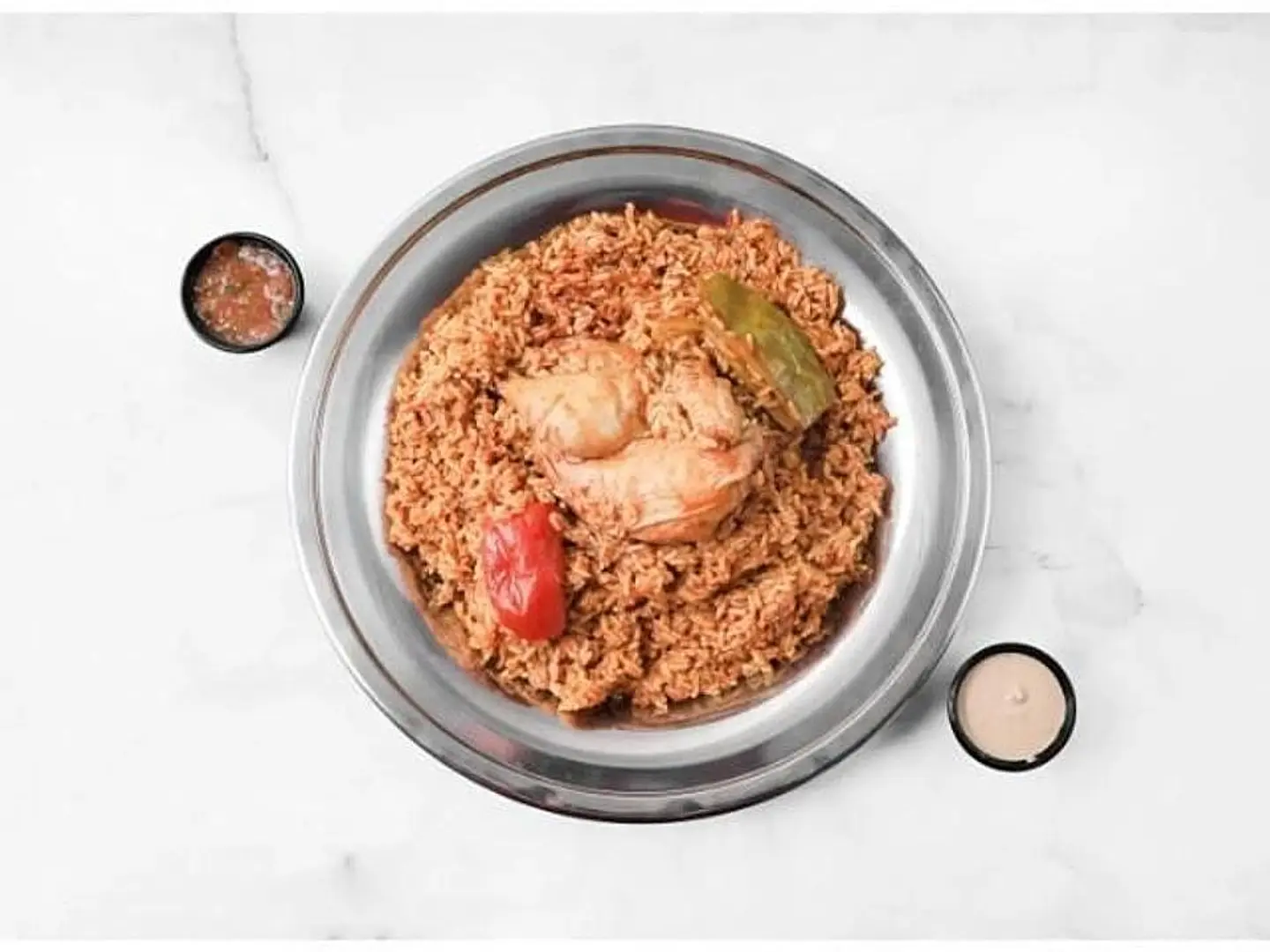 Whole Madghot Chicken With Red Rice