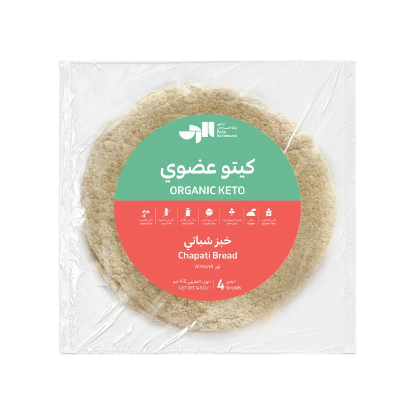 خبز كيتو شباتي ١٣٥جم عضوي