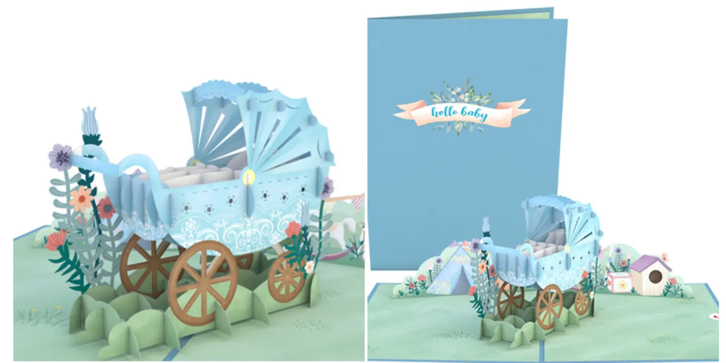 Blue Baby Stroller