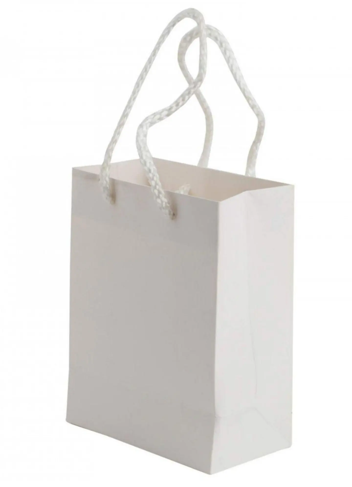 كيس هدايا ابيض وسط