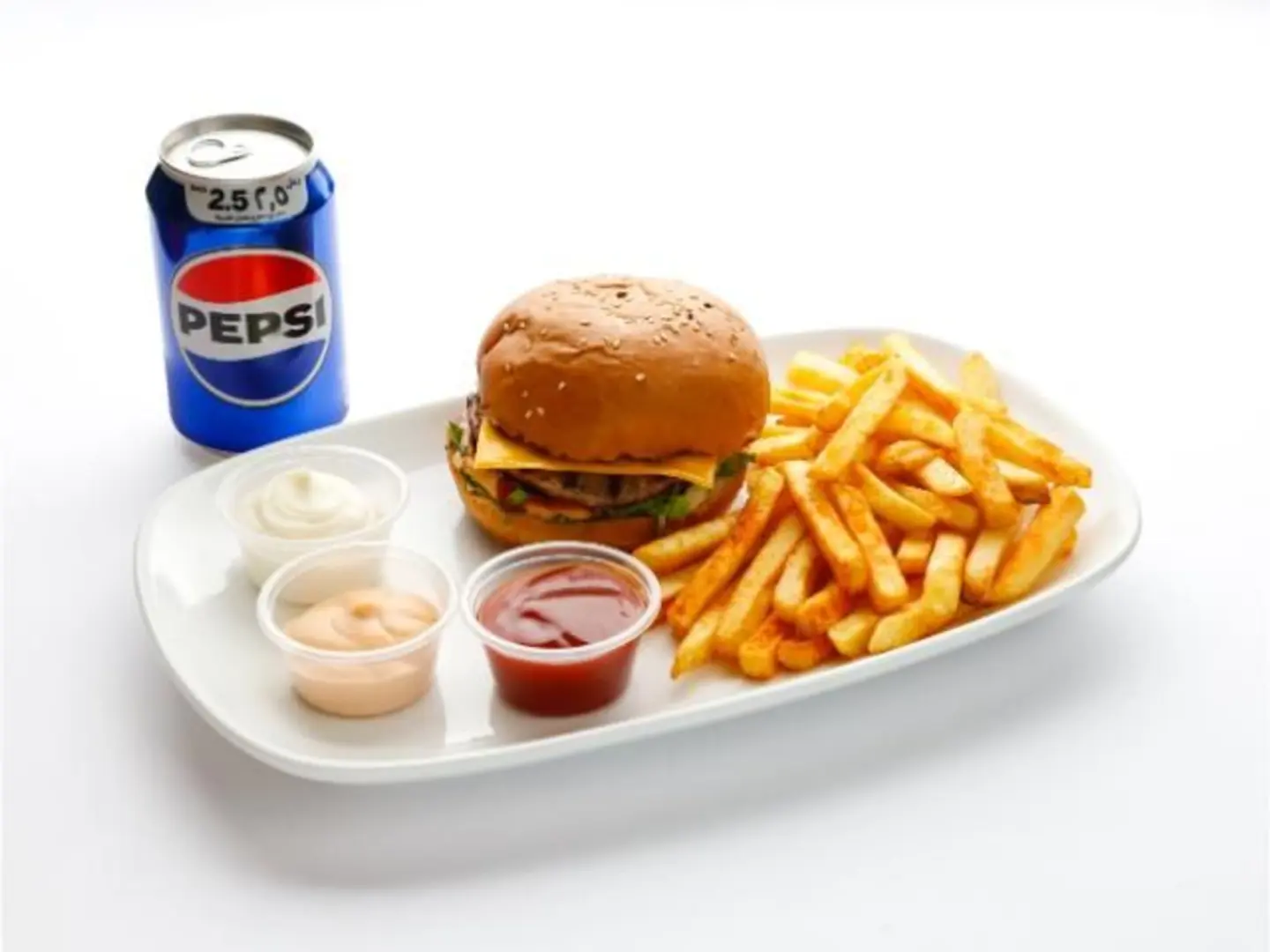 Grilled Beef Burger Meal