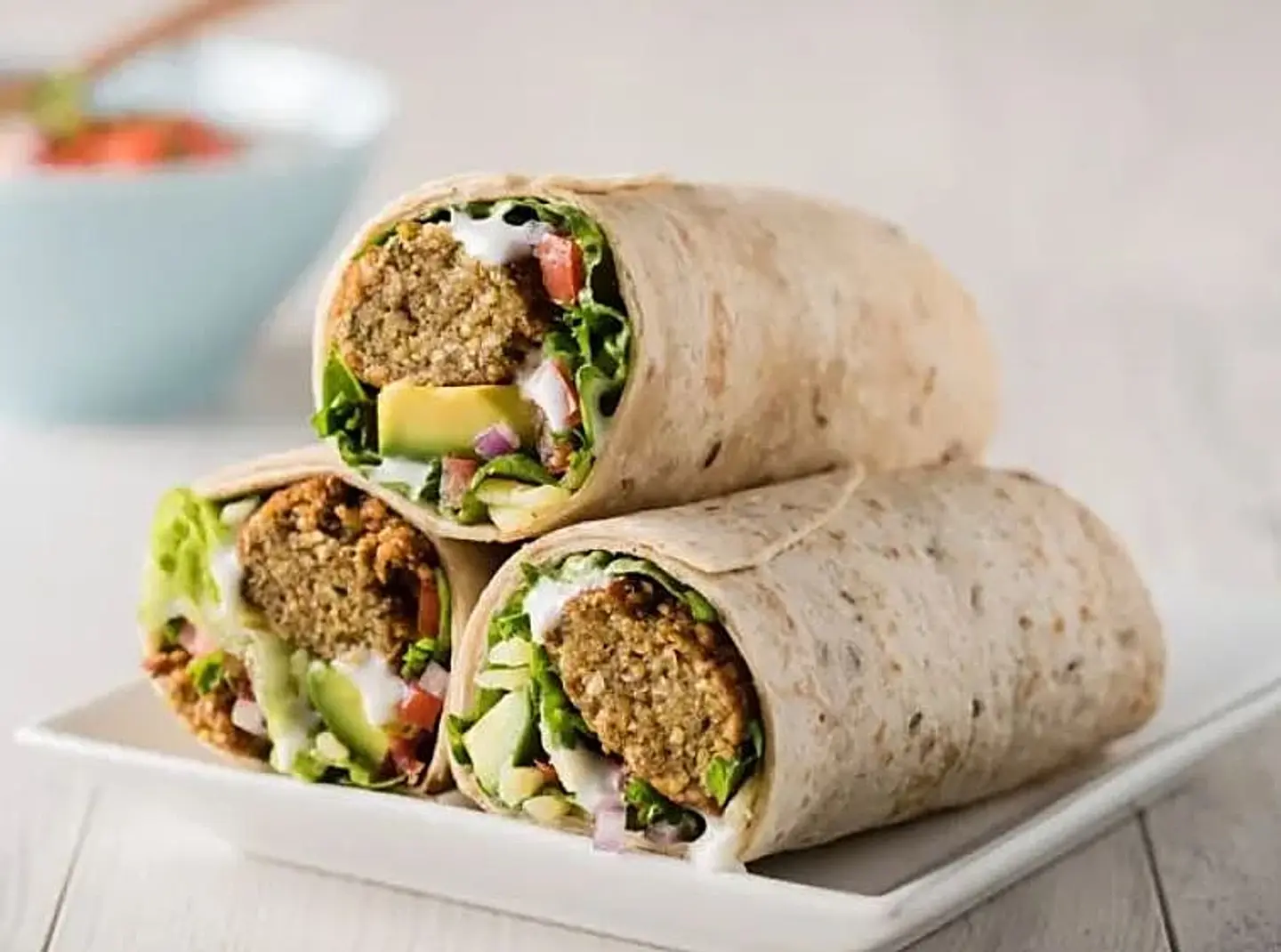 Falafel And Egg Sandwich With Hummus