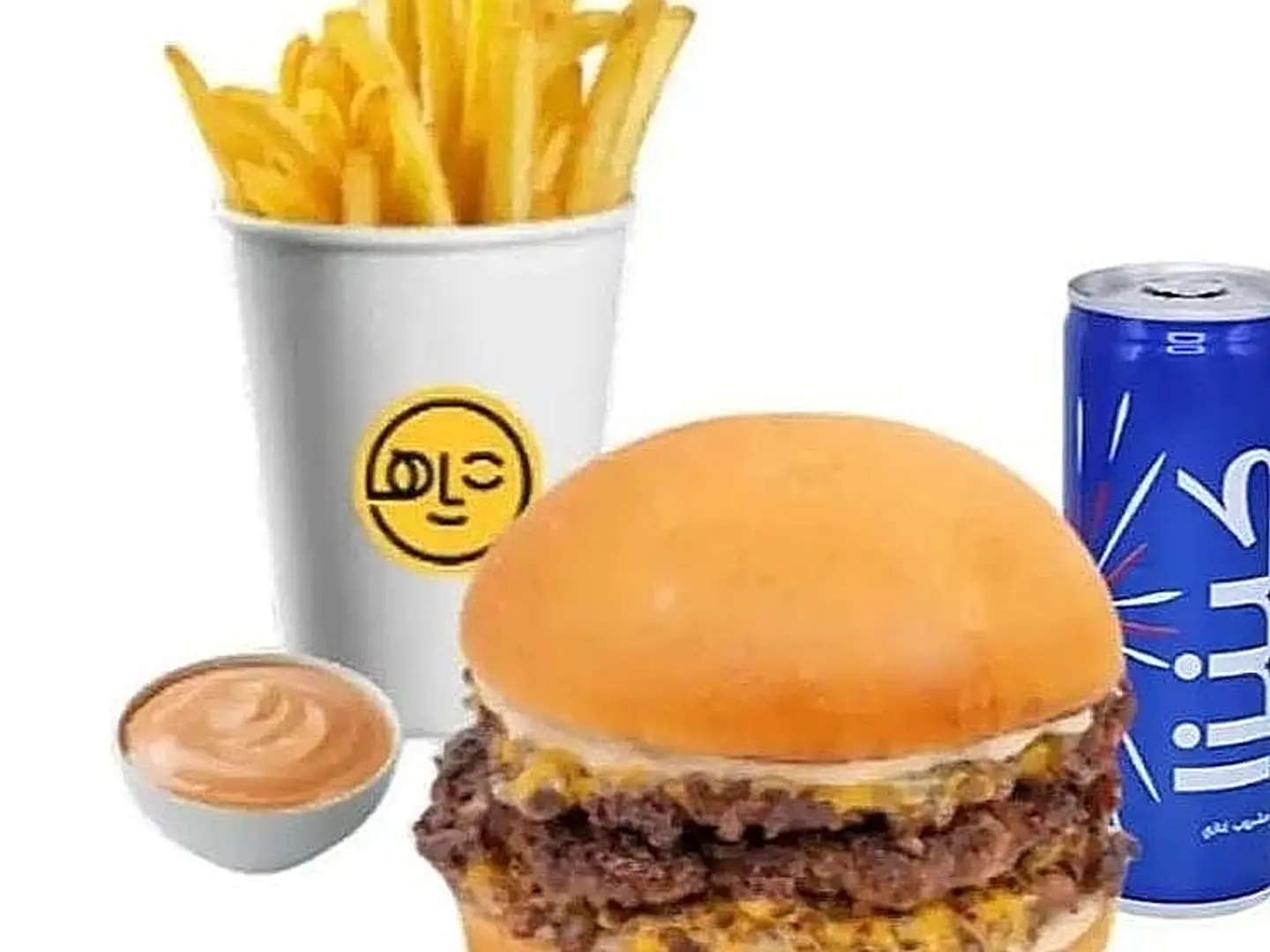 وجبة برجر دبل دجاج مع الجبن