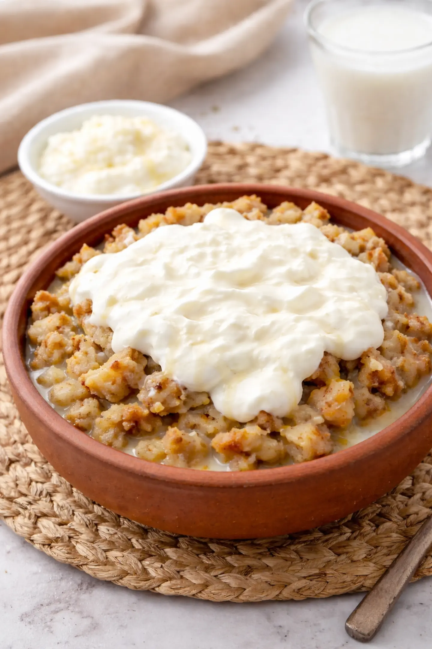 معصوب بالقشطة و الحليب صغير